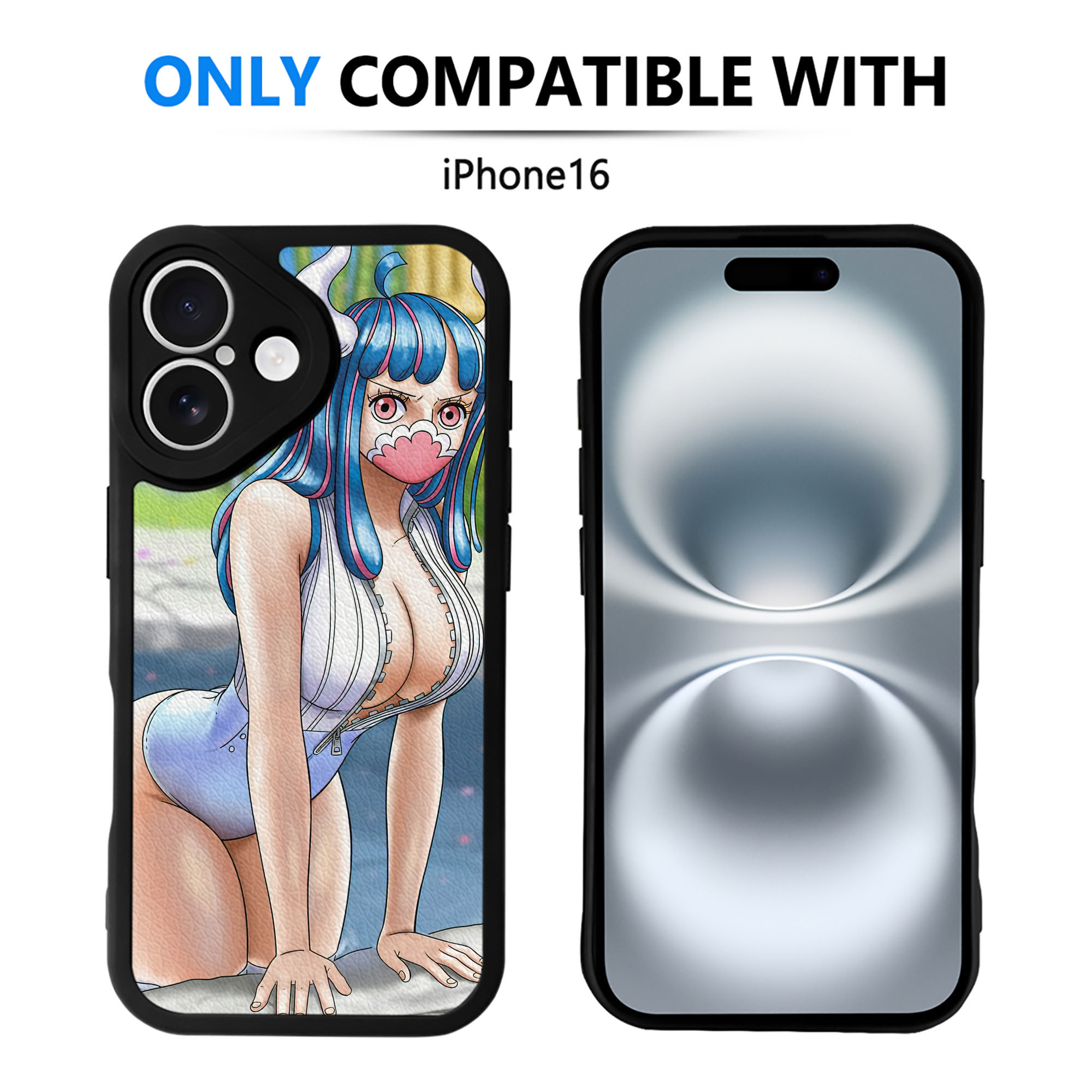（画像用） ワンピース ONE PIECE 【iPhone 16シリーズ対応】シリコンスマホケース（レザー調） 材質：シリコン